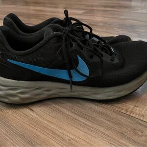 Nike Black and Blue Sneakers